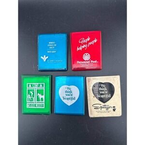 Vintage Advertising Pocket Slide Mirrors Lot 5pc Camp Merrie Woode - 057 (107)